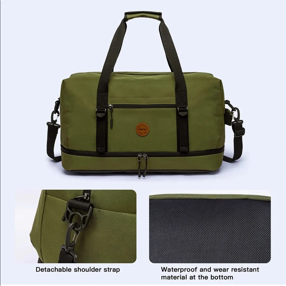 BRAND NEW STYLISH OLIVE WEEKEND BAG / DUFFEL BAG(NWT) - Picture 3 of 5